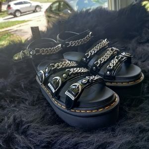 Dr Martens Blaire II chain platform sandal black size 6